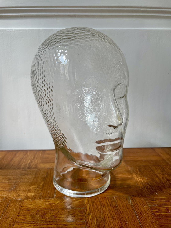 Image 1 of Vintage glazen paspop hoofd