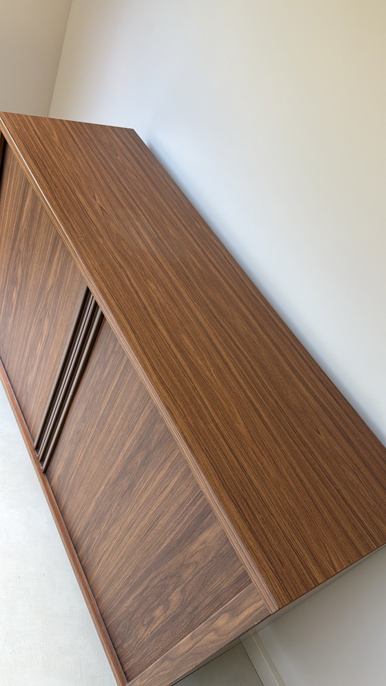 Image 1 of Vintage wooden sideboard with tambour doors