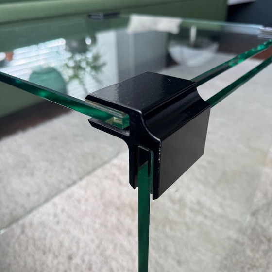 Image 1 of Vintage glazen side table