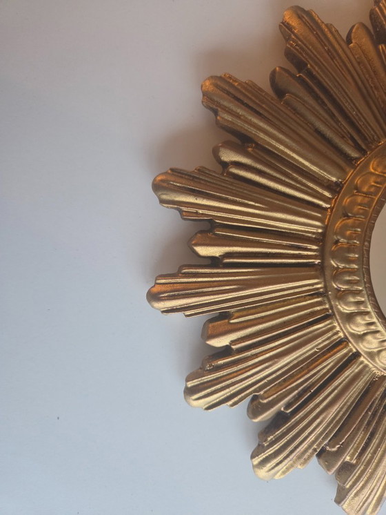 Image 1 of Small Vintage Sunburst sun mirror