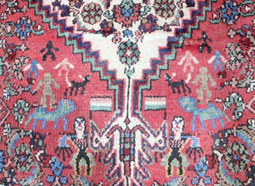  Tapis persan noué à la main Hamadan Patina