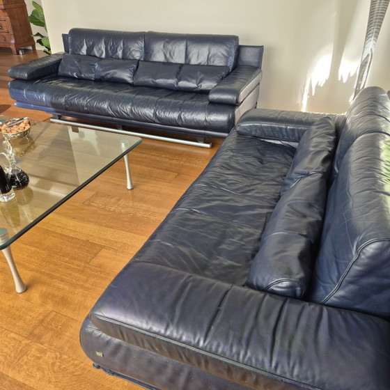 Complete Rolf Benz 6500 Seating Group: 2 x Sofa, Armchair, Coffee Table – Couches, Leather (photo 8 of 14)