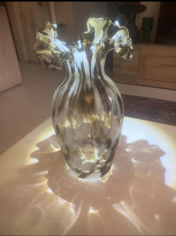 Image 1 of Large hand-blown Murano vase - Vintage - Italy 35 cm