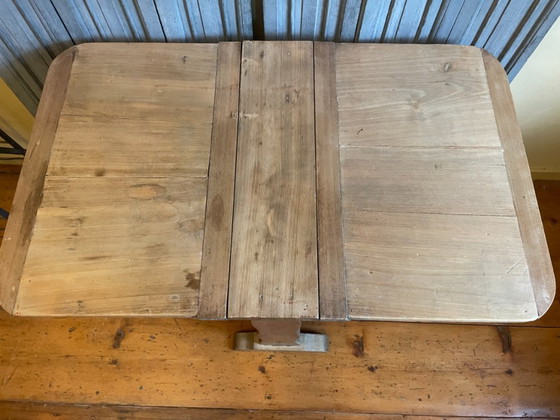 Image 1 of Mesa de cata de vinos Mesa plegable francesa del siglo XIX