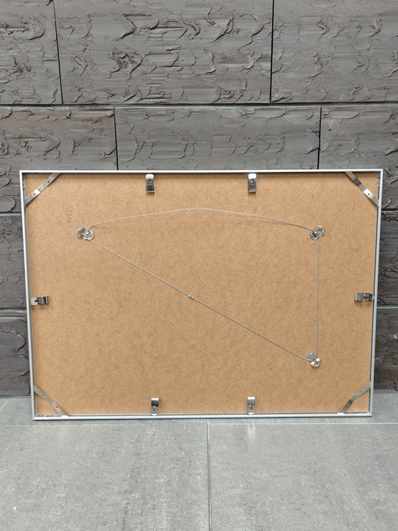 Image 1 of Ingelijste zeefdruk Willem Brauck (1946-2014) "Gestrikt" 2000 51x71cm