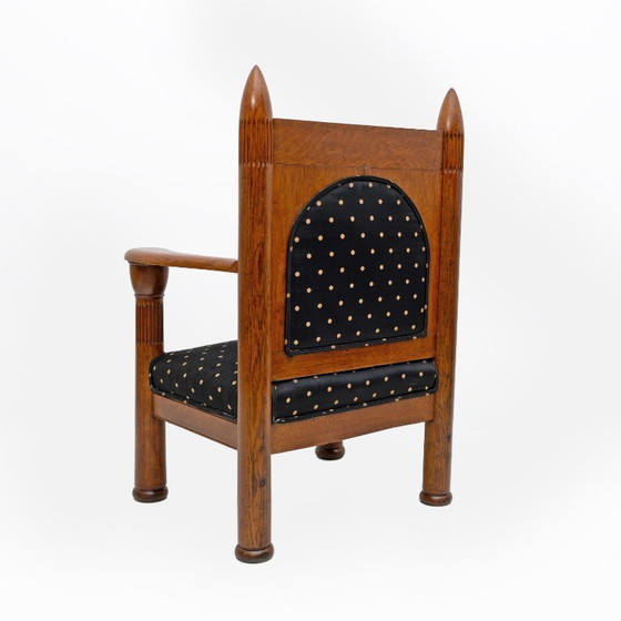 Image 1 of Eikenhouten art deco fauteuils in Amsterdamse stijl uit de jaren 1920