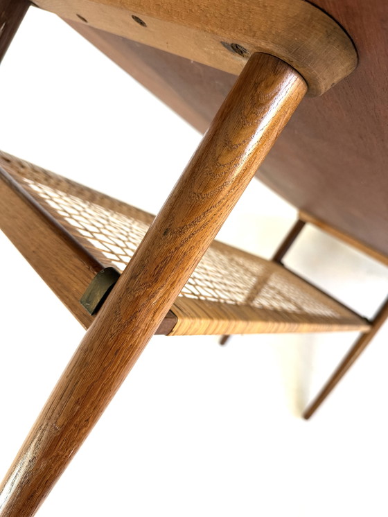 Image 1 of Tavolino da caffè vintage in teak e cinghie, Jason Ringsted '50