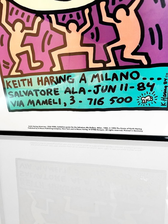 Image 1 of Vintage Keith Haring Milano print 1993 issued under license