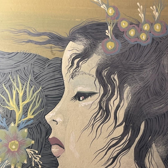 Denyse Willem, El Secreto 3 Mujeres Desnudas / Ninfas, años 70, Acuarela – Pinturas y dibujos, Paper (photo 12 of 16)