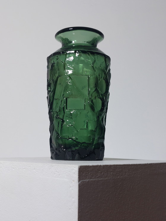 Image 1 of Vintage Mid Century Glasvase Göte Augustsson Ruda Glasbruk 1960er