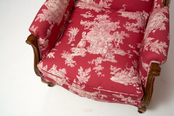 Image 1 of Paire de fauteuils style Louis XV -wingback 