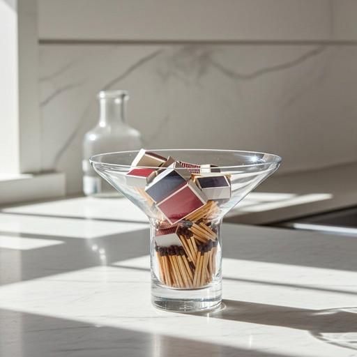 Vase Krosno Bonny avec base à bulles et autocollants d'origine