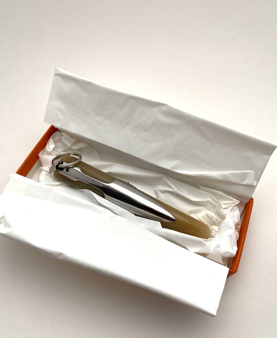 Image 1 of Hermès Büffelhorn-Klappmesser, gefertigt von Jacques Mongin