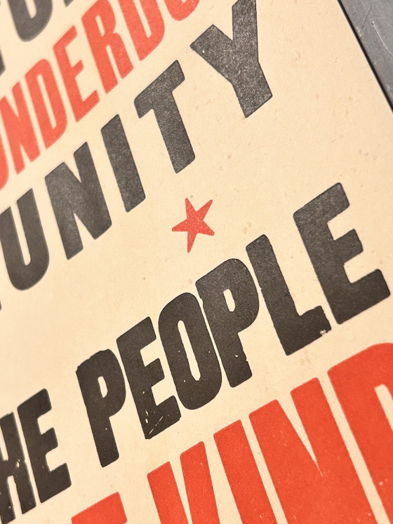 Image 1 of Signed Aardvark Manifesto 2010 Letterpress Print – Lesley Greening Lassoff & Pea Crabtree