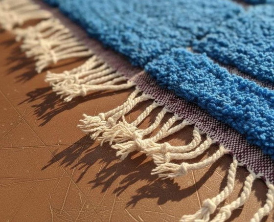 Alfombra bereber grande de 450 cm x 350 cm, lana natural, marroquí. – Wool (photo 4 of 7)