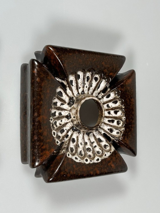 Image 1 of Wandlamp uit de jaren 60 en 70, keramiek, wandlamp uit het midden van de vorige eeuw, ruimtetijdperkontwerp