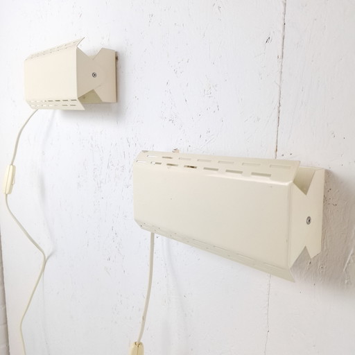 2x vintage wandlamp Massive creme wit jaren 80