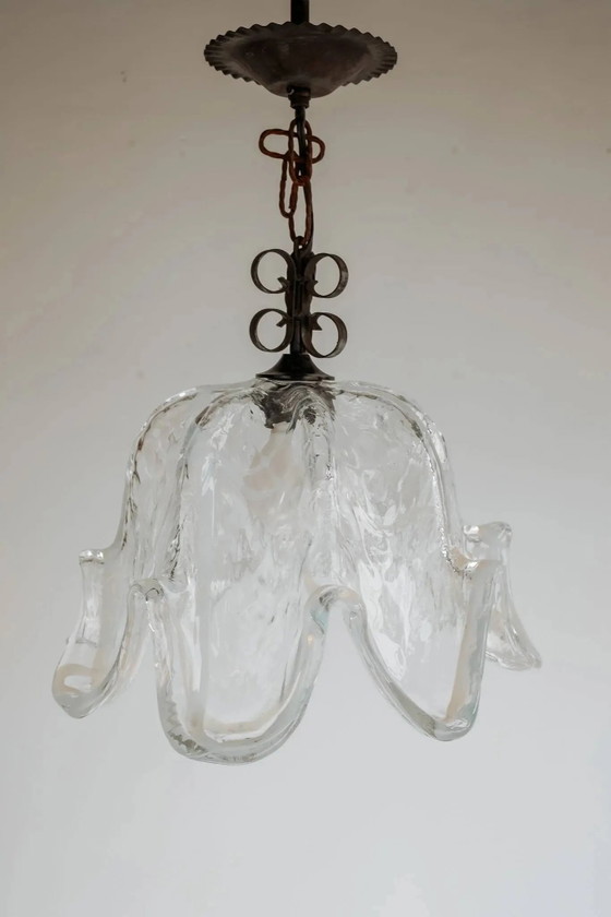 Lampada a sospensione vintage in vetro di Murano dall'Italia, anni '70. – Lampade a sospensione, Cristallo (photo 14 of 14)