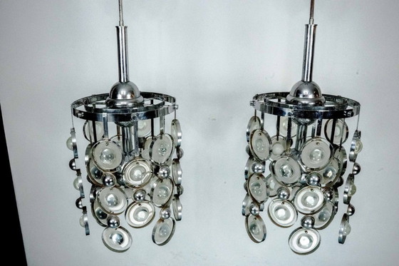 Image 1 of Pair of Pendant Lights by Oscar Torlasco, Italy, 1970s