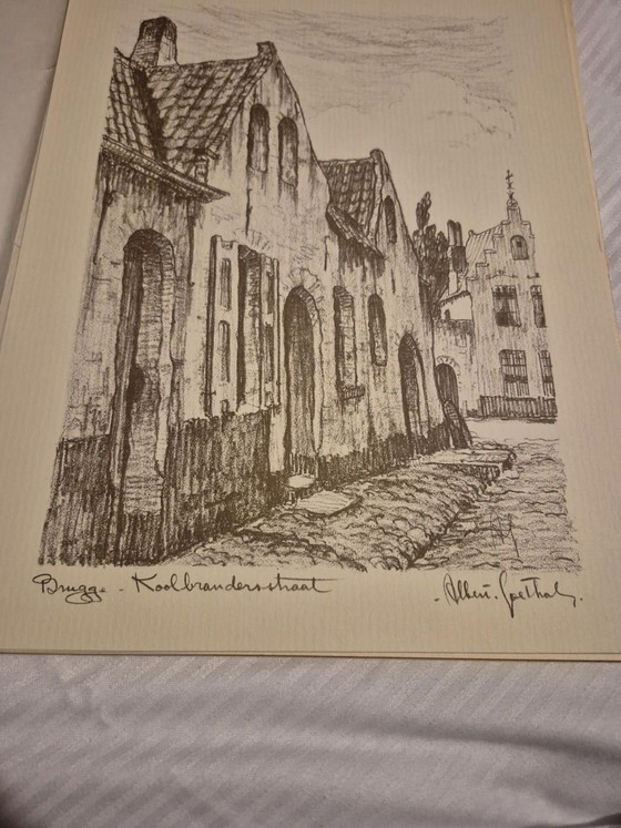 Litografías de Albert Goethals, Arte, Papel, Beige (foto 15 de 15)