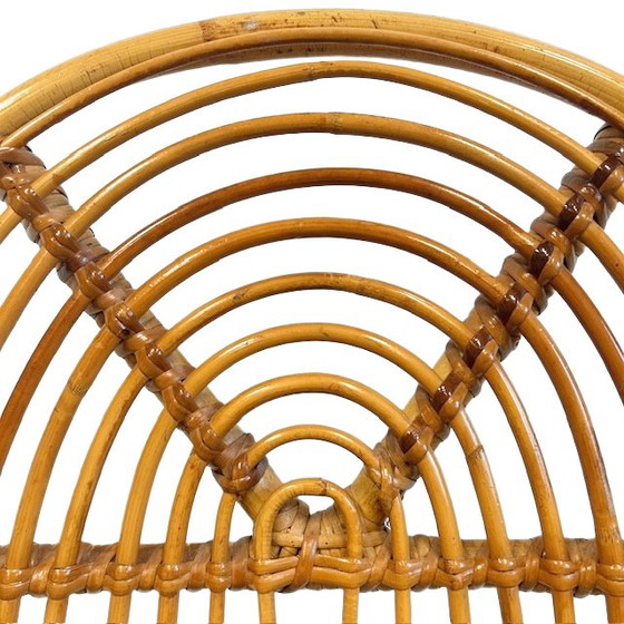 Image 1 of Fauteuil vintage Rohé Noordwolde en rotin du milieu du siècle 1950