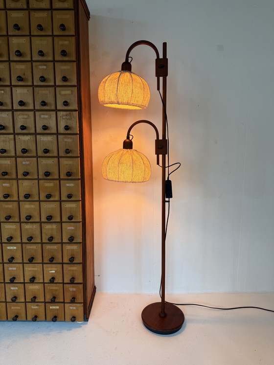 Image 1 of Lampadaire vintage en teck, Domus ‘80