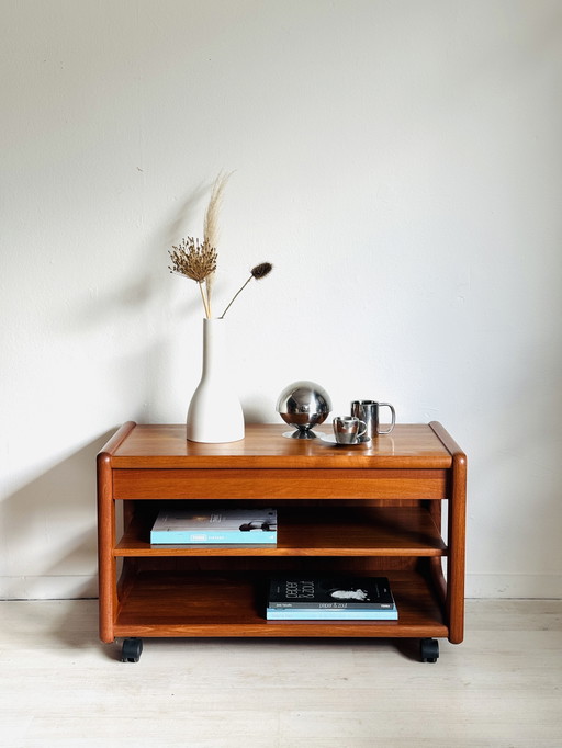 Vintage Danish trolley audio furniture teak 1960s