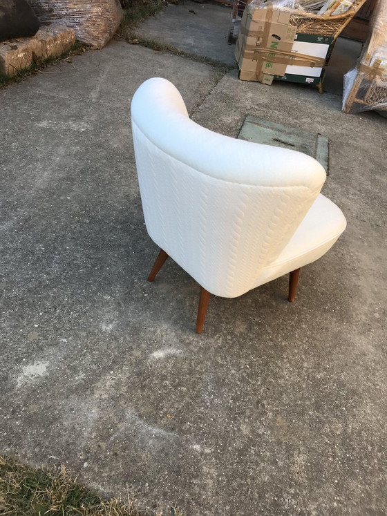 Set of Hungarian White Club Chairs, 1950s – Armchairs (photo 2 of 6)