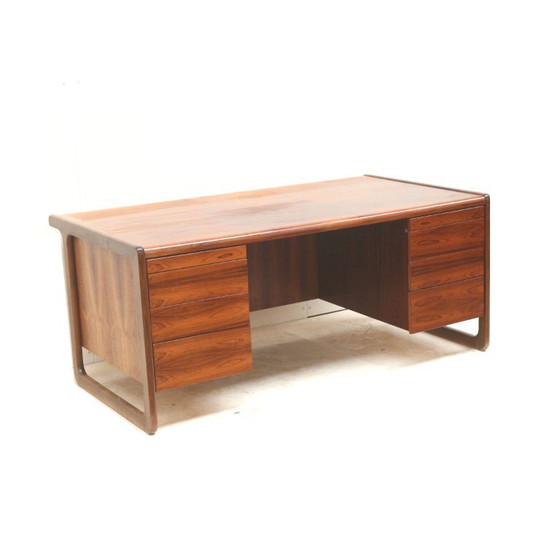 Image 1 of Large vintage rosewood desk / executive desk from the 1960s
