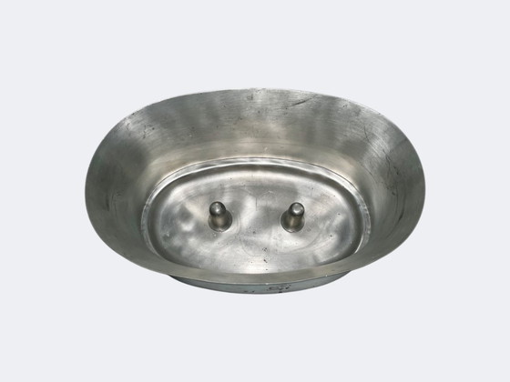 Image 1 of Seau à champagne double Dom Pérignon - Refroidisseur à vin multi-bouteilles vintage en étain poli français