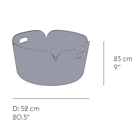 Image 1 of Muuto Restore Basket Round Gray