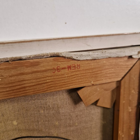 Image 1 of Óleo sobre lienzo Mari Trappeniers pintura antigua