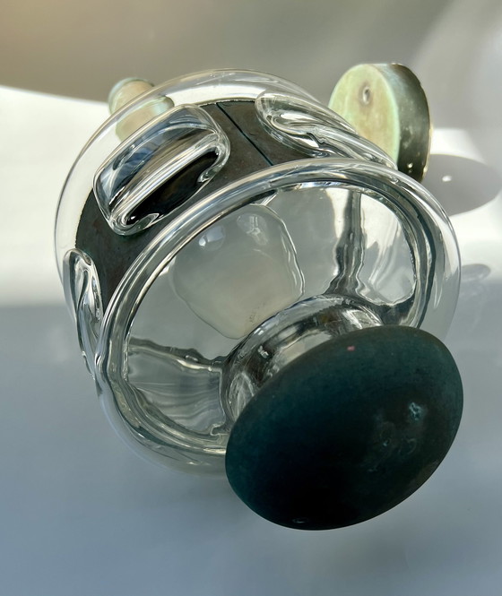 Image 1 of Esclusiva applique di metà secolo in ottone e vetro (ca. anni '70)