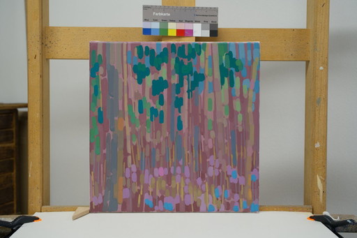 Malerei Winterende, handgemaltes Unikat, Natur, Landschaftsmalerei, Acrylmalerei 40x40cm