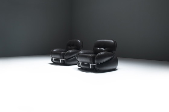 Image 1 of Vintage Okay lounge chairs by Adriano Piazzesi for Saporiti Italy