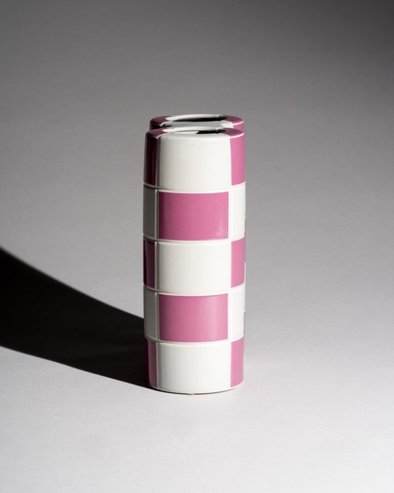 Image 1 of Postmodern Rosenthal Porcelain Vase DUO Jan v.an der Vaart Memphis Style 1980s