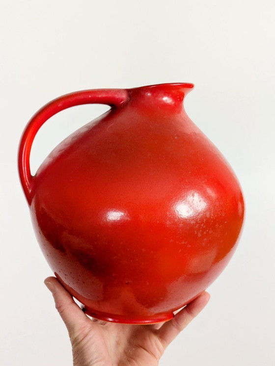 Image 1 of Large Wächtersbach Pottery Jug Vase, Urania Model, 1950s West German Design