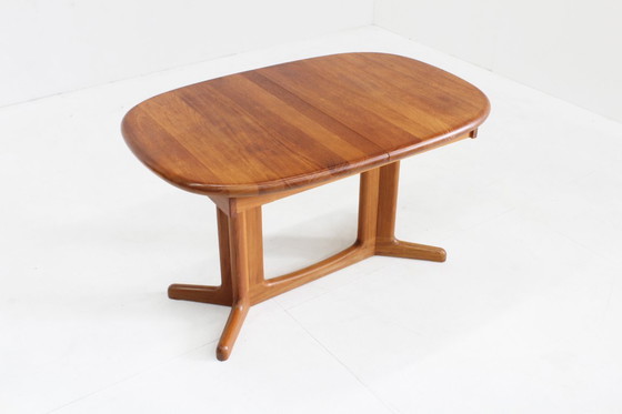 Image 1 of Vintage Danish oval extendable dining table, solid teak