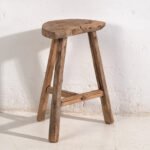 Antique crescent-shaped stool (c.1900) #2 (photo 6 of 35)