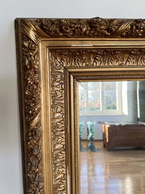 Large French Louis-Philippe bevelled mercury mirror, circa 1840-60