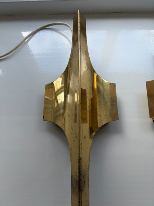 Vintage wall lamps Wilhelm Braun Feldweg - voor Doria Leuchten Germany – wandlampen, Metal, Brass (photo 2 of 11)