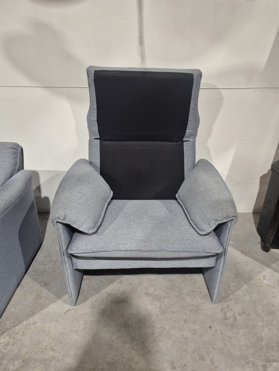 Image 1 of 2 x bora bora leolux armchair grey-blue fabric