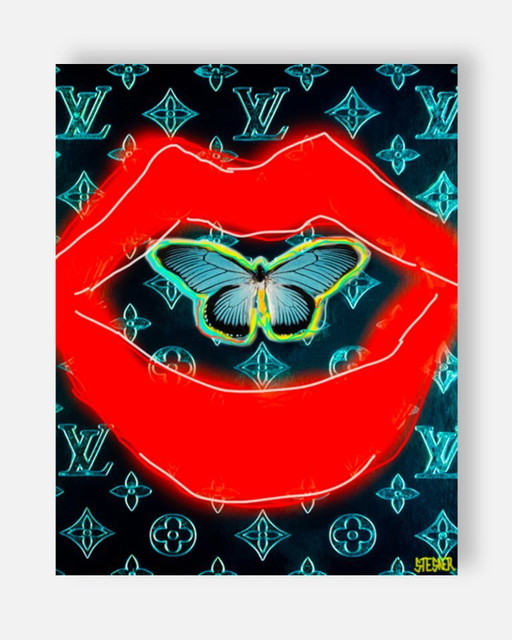 Magnifique œuvre d'art "Lipfly" de David Stesner (Cobra Art) – État parfait!
