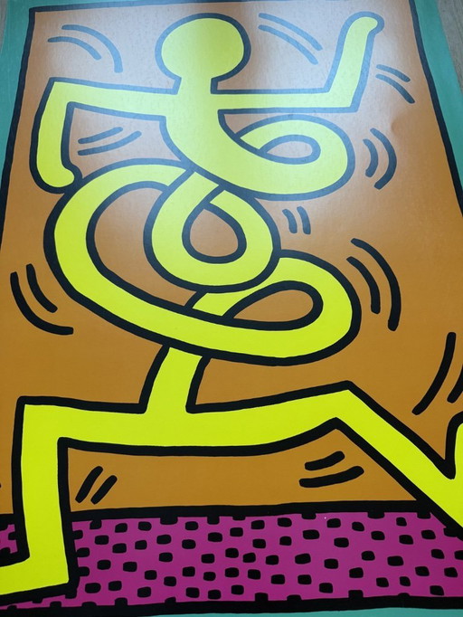 Keith Haring Montreux Jazz Festival Poster Streetart Warhol Basquiat Green Edit