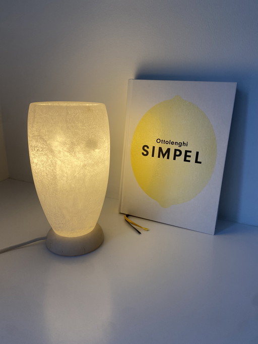 Lampada da tavolo Art Déco Pegasan in alabastro, anni '70