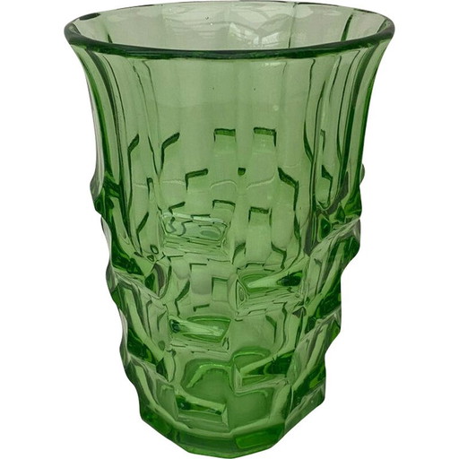 Vase vintage vert Art Déco par August Walther and Söhne, Allemagne années 1930