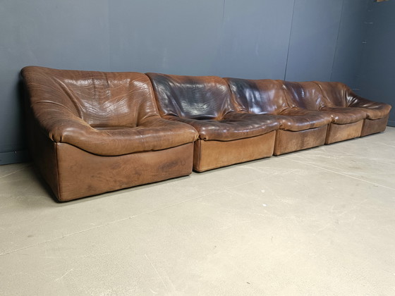 Image 1 of Vintage 5 Pc Leder DS46 Modular Sofa von De Sede, 1970er Jahre