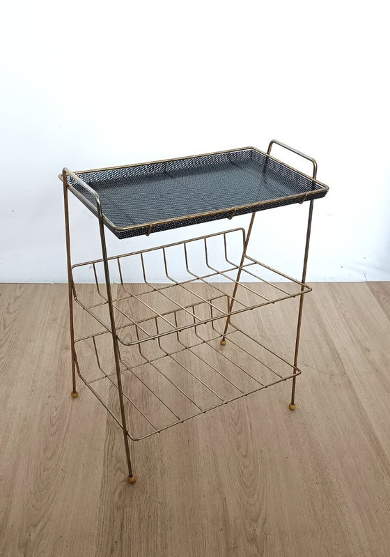 Image 1 of Table d'appoint Pilastro Fifties avec porte-revues