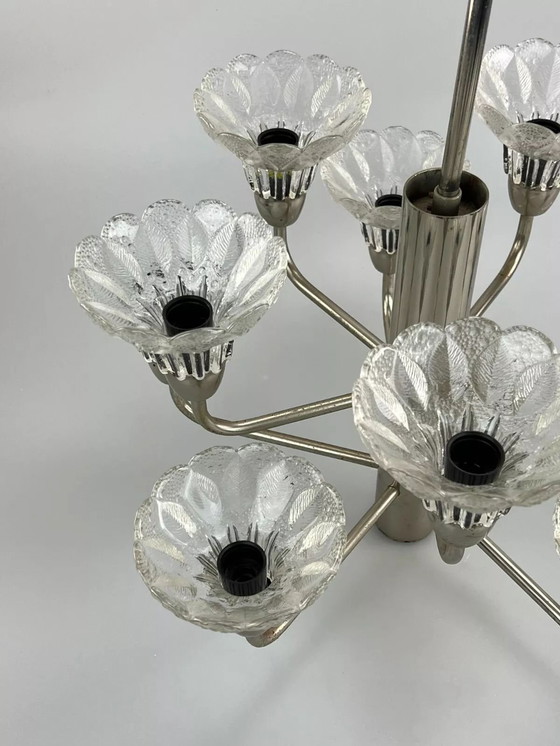 Image 1 of 60s 70s lamp plafondlamp kroonluchter kroonluchter glas space age