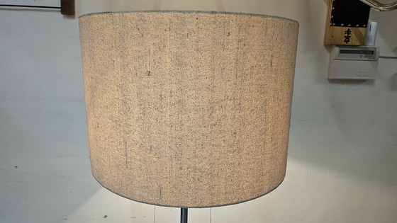 Image 1 of Vintage Erco chrome floor lamp Floor lamp Fabric shade Beige 1970s